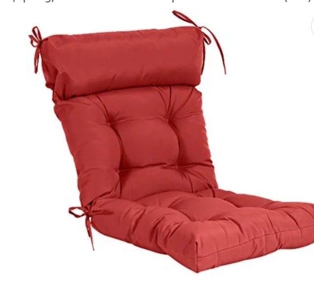 Qilloway Outdoo/Indoor Highback Chair Cushion, Red