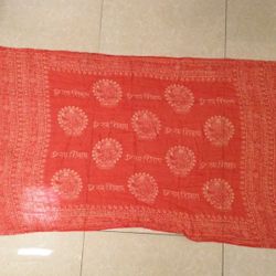 Scarf Shawl Wrap Cover Handmade Nepal Cotton Krishna Prayer Mediation Yoga