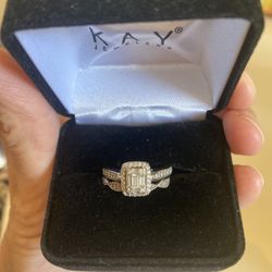 14 Kt White Gold Bridal Set 