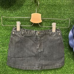 Bonpoint Girls Denim Black Mini Skirt Size 6