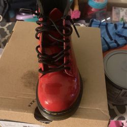 Red kids Dr martens 