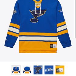 Nwt Men’s Size Large  Royal St. Louis Blues Heritage Lace-Up Pullover Sweatshirt