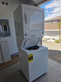 Brand new stackable GE washer dryer