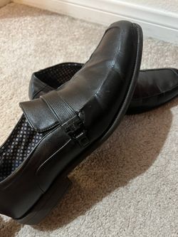Mens Perry Ellis Black Dress Shoes Size 11 1/2