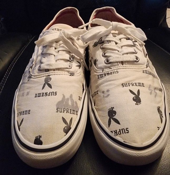 SUPREME X PLAYBOY X VANS AUTHENTIC PRO WHITE