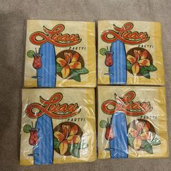 Luau Party Napkins 4 pkgs  25 In Each = Total 100