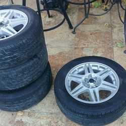 Set of 4 15" Alloy Rims with Tires (195/60R15)