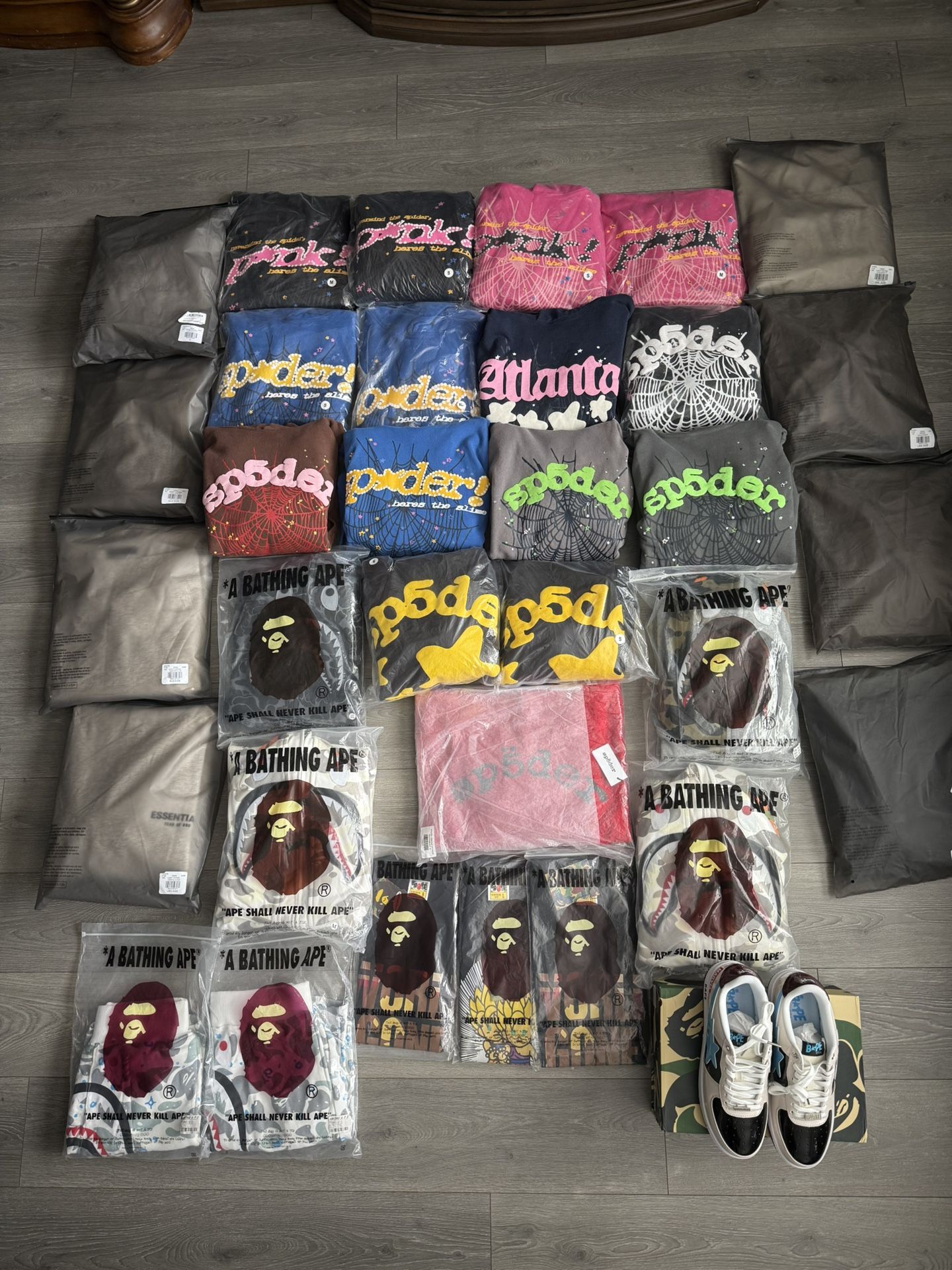 Bape Essentials Spider Hoodies