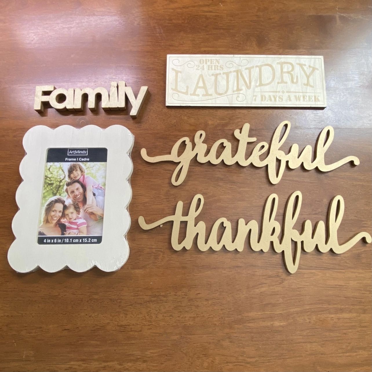 Lot of 5 Wooden Craft Supplies