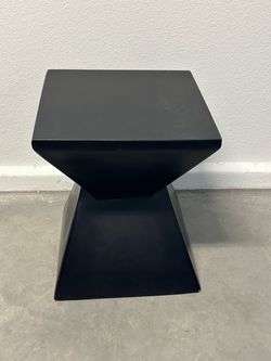 Down East Black Geometric Side Table or Stool
