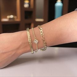 Plated Gold Bracelets Available 