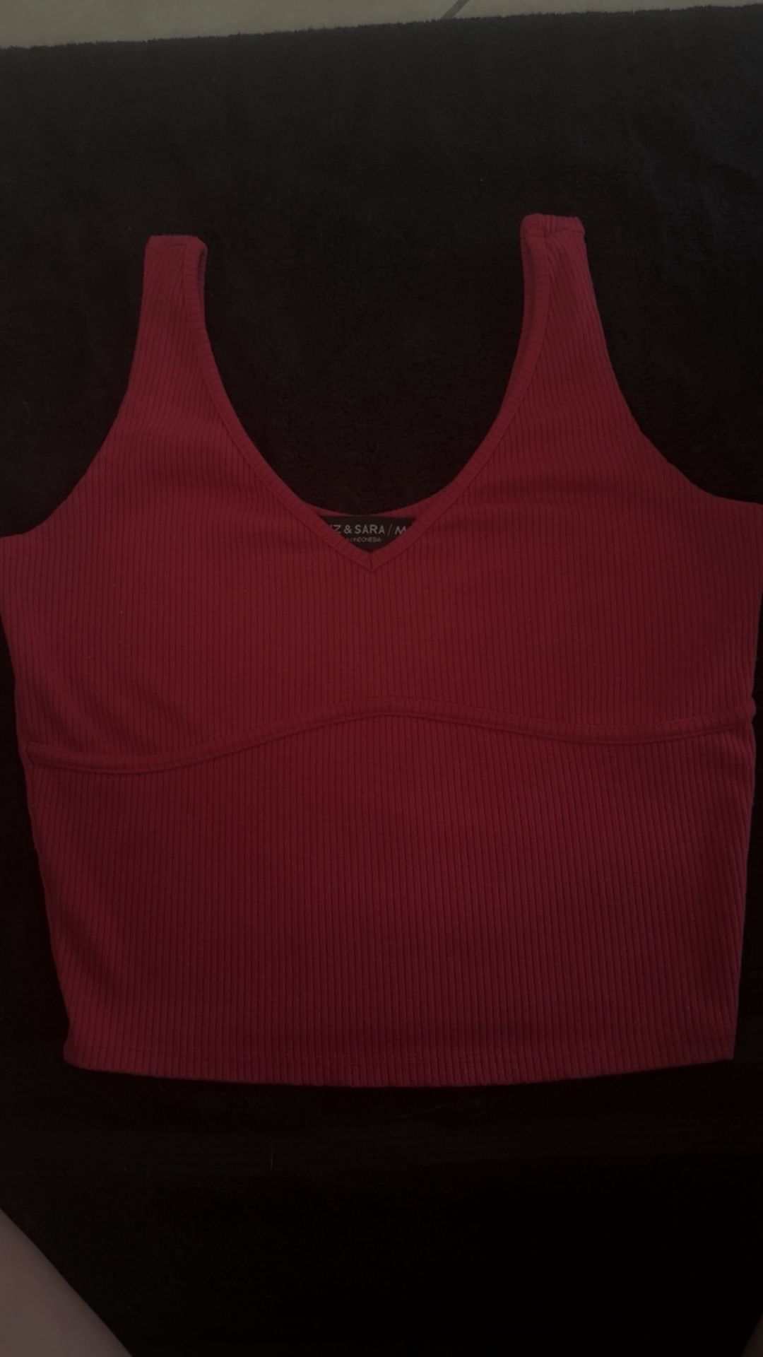 Red Liz And Sara Crop Tank