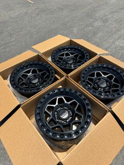 FINANCING AVAILABLE KMC KM553 TORX 6x5.5 and 6x135 17" Wheels Black