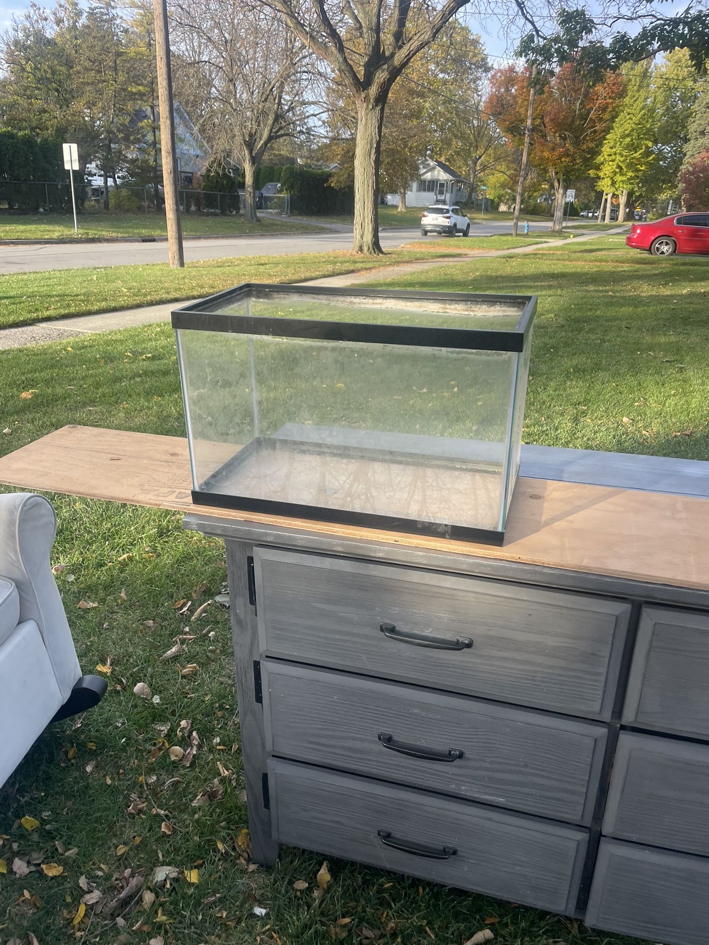 Glass Aquarium , 20 wide, 10 deep , 13 inch high, $10