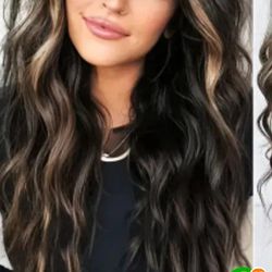 New Synthetic Cap Wigs Brown   ..Bleach Blonde And Pink