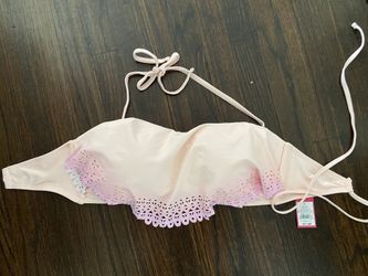 Flounce Pink Ombré Bikini Top