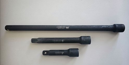 NEIKO 1/2” Drive Impact Extension Bar Set – 3”, 5”, 10”