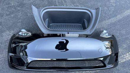 BLACK TESLA MODEL 3 ORIGINAL FRONT BUMPER SET + HEADLIGHT LEFT AND RIGHT 2020 2021 2022 2023 2024