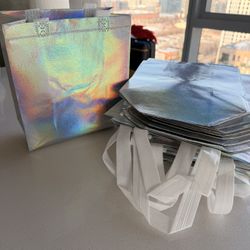 Iridescent Holographic Reusable Tote Bags – 40 Available
