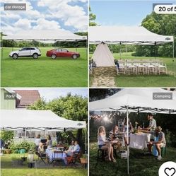  10'x30' Pop Up Canopy Heavy Duty Waterproof UPF 50+ Tent 