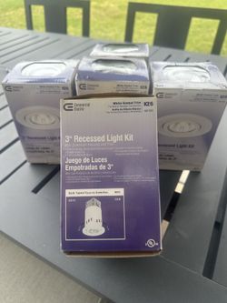 Commercial Electric Dimmable 3” Recessed Lighting Kit White New In Box