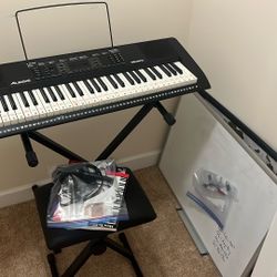 Kid starter Piano With Books And Microphone - Dry Erase Board Free