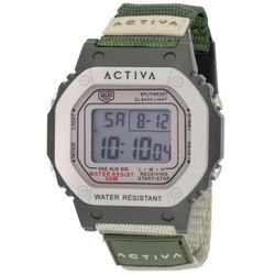 ACWF001 - Activa Spectra X Invicta Digital Unisex Watch - 44.5mm, Olive Green, Tan