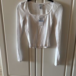 Brand New W Tags White Cotton Shirt For Female