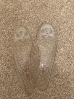 Xhilaration Clear Women's Jelly Flats with Bow Detail