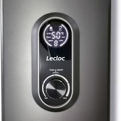 LECLOC 6kW 240V Tankless Instant Hot Water Heater for Kitchen or Bathroom Sink, Enlarged LED Digital Display, Knob Control, Multi-protection, IPX4, 30