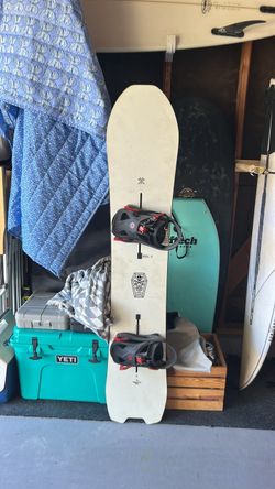 Burton snowboard with step on boots and bindings