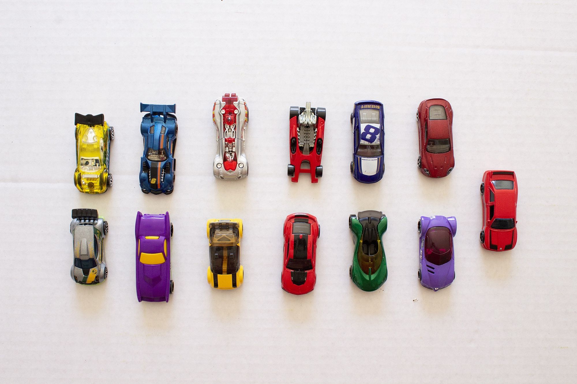 Hotwheels 1:64 Die-cast Cars Set - 13 pieces