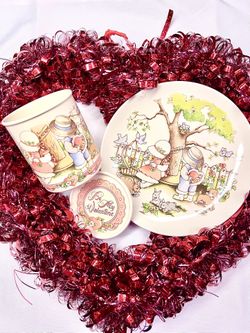 Be My Valentine Vintage plate and mug set