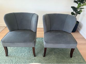 Grey Velvet lounge Chairs