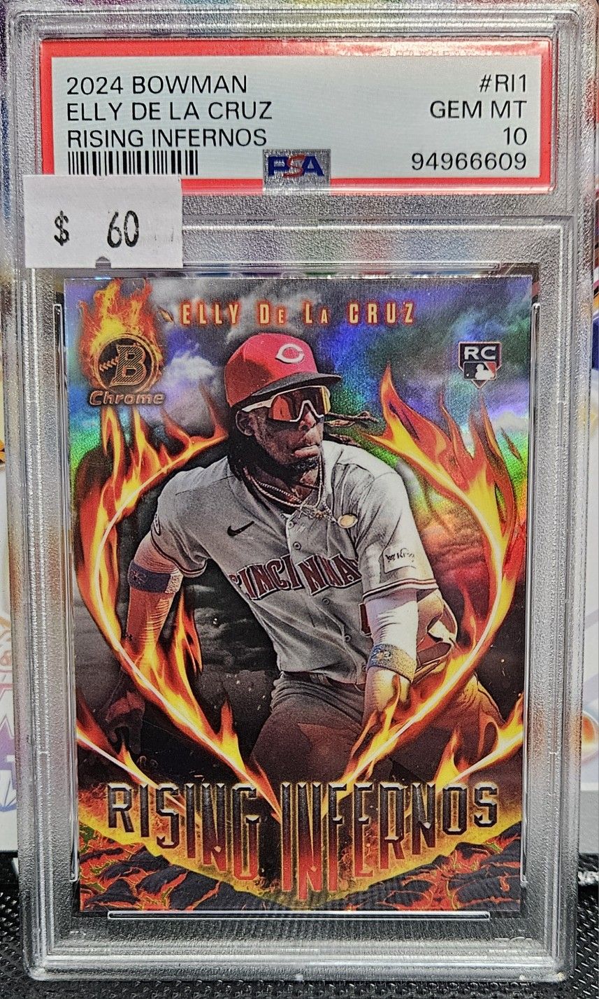 2024 Bowman Chrome MLB Elly De La Cruz (RC) Rising Inferno PSA 10 Rookie Reds