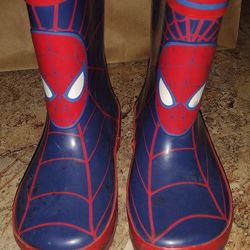 Spiderman Rain Boots Size 8 Toddler 