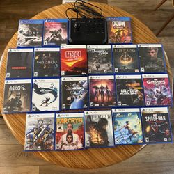 PlayStation 5 and 4 Games + Fight Stick PS5 PS4