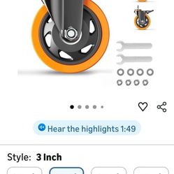 Caster Wheels 3 Inch Black