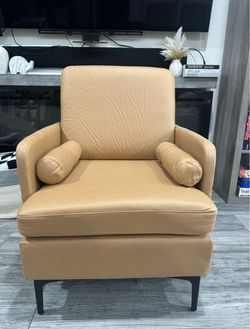 Comfortable Linen Reading Chair  New
