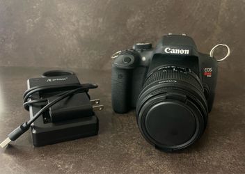 Canon EOS Rebel T6i DSLR Camera w/ EF-S 18-55mm Lens, Battery and Charger