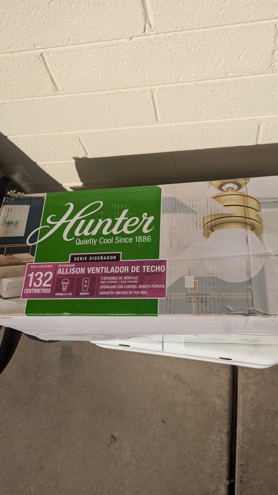 Hunter Interior Fan With Light Allison Model 52