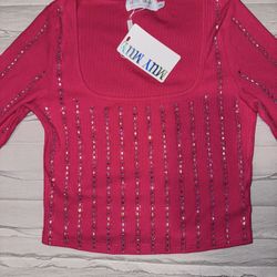 Pink Shiny Top