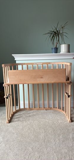 BabyBay Bedside Crib Natural Wood
