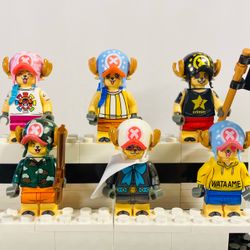 One Piece Chopper Wano Gold 6pc Anime Minifigures LEGO Compatible
