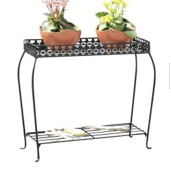 23 in. Rectangular Iron Plant Stand