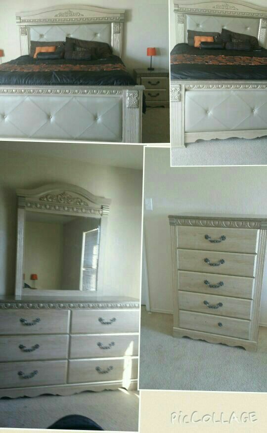 ashley silverglade mansion bedroom set