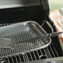 Princess House Barbecue Rectangular Gilling Pan & Gill Tool Set