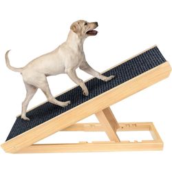 Lightly Used In Excellent Condition- Wooden Portable Adjustable Pet Ramp