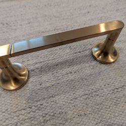 Signature Hardware toilet paper holder (Lentz collection, brushed gold)