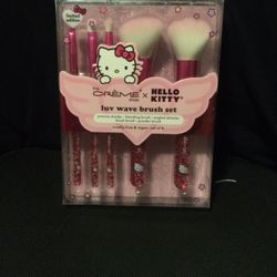 Hello Kitty Glitter Pink Makeup Brush Set